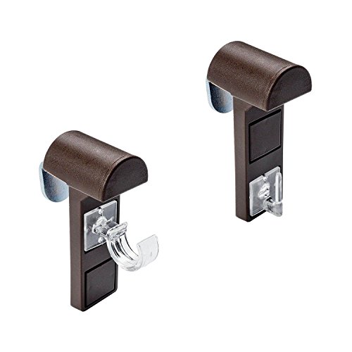 WR-Design 2er Set Klemmträger für Vitragestangen, Scheibengardinen Stange in den Farbe weiß oder braun (Weiss) von WR-Design