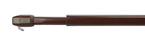 WR-Design 2er Set Vitragestange Scheibengardinen Stange Farbe braun - 30-180 cm ausziehbar (40-70 cm) von WR-Design