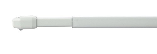 WR-Design 2er Set Vitragestangen Scheibengardinen Stange Farbe weiß - 30-180 cm ausziehbar (30-50 cm) von WR-Design
