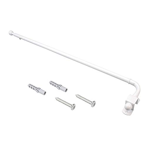 WR-Design Schwenkarm-Gardinenstange Weiss 060-100 cm ausziehbar von WR-Design