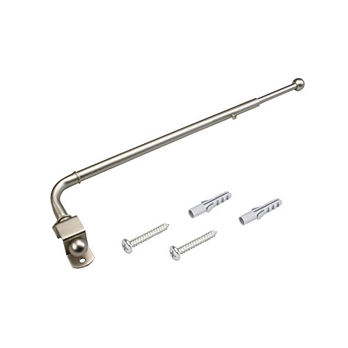 WR-Design Schwenkarm-Gardinenstange für Stilvolle Dekorationen - Chrom matt - 2 Längen wählbar - 1 Stück (30-50 cm) von WR-Design