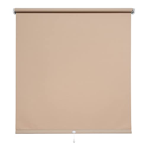WR-Design Spring- oder Mittelzugrollo in Sand - Breiten 62 bis 202 cm - Länge 180 cm - dekorativer Sichtschutz (172 x 180 cm) von WR-Design