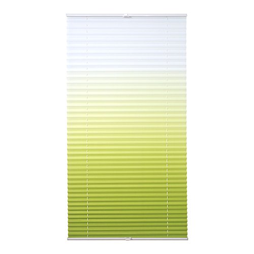 WR-Design Verspanntes Klemmfix-Plissee mit Farbverlauf in Grün - Breite 45 bis 100 cm - Länge 130 cm - der attraktive Sichtschutz (80 x 130 cm) von WR-Design