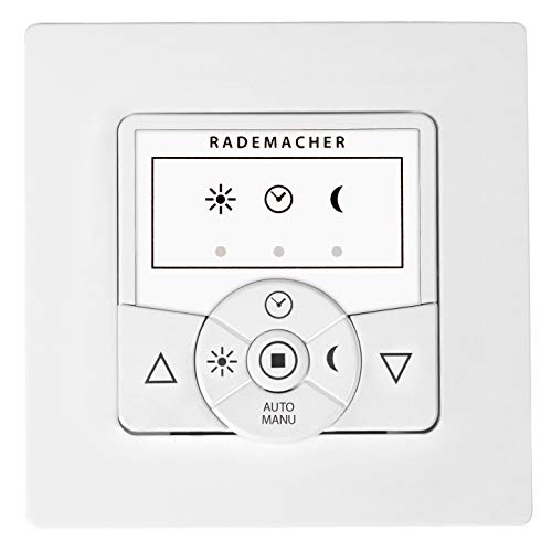 Rademacher Troll Basis Zeitschaltuhr 5602-UW, Steuerung Rohrmotor, Markise, Jalousie mit Memory-Funktion, automatisch & manuell, für Rollläden, Markisensteuerung Ultraweiß/Weiß von Rademacher