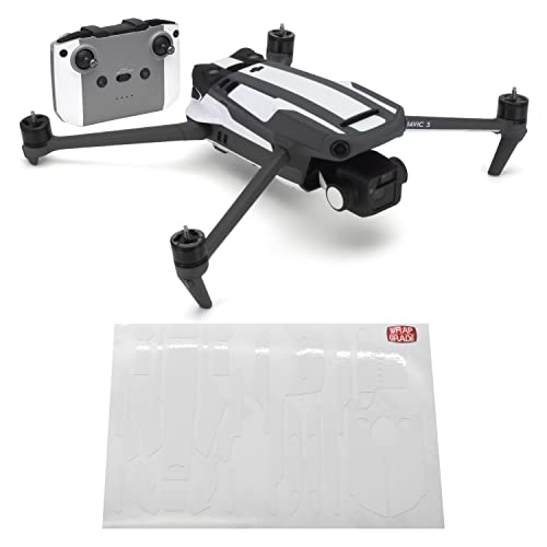 WRAPGRADE Skin Kompatibel mit Mavic 3 / Mavic 3 Classic | Accent Color (Racing White) von WRAPGRADE