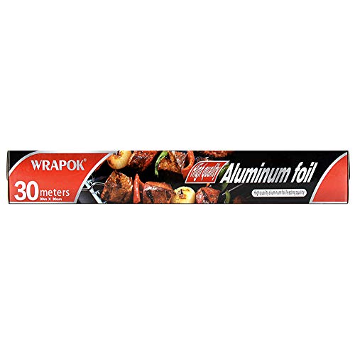 WRAPOK Aluminium Folie Wrap Küche silber Folie Rolle 30,5 cm Breite 97 sq ft von WRAPOK