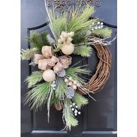 Winterkranz, Kranz Für Haustür, Weihnachtskranz, Türkranz, Weinrebe Keramik Scheune Inspiriert Winterkranz, Kranz Für Haustür, Weihnachtskranz, Türkranz, Weinrebe Keramik Scheune Inspiriert von WREATHCHICKDESIGN