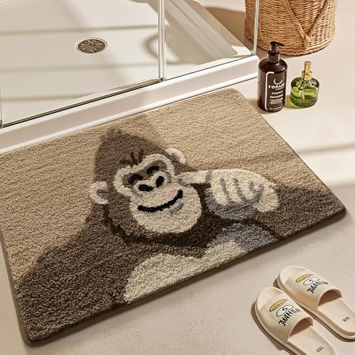 Tier-Badematte, niedliche Cartoon-Orang-Bodenmatte, ultraweiche und rutschfeste Fußmatte, saugfähige Mikrofaser-Badteppiche, maschinenwaschbar, Badteppich für WC, Badewanne, Küche, 50,8 x 78,9 cm Tier-Badematte, niedliche Cartoon-Orang-Bodenmatte, ultraweiche und rutschfeste Fußmatte, saugfähige Mikrofaser-Badteppiche, maschinenwaschbar, Badteppich für WC, Badewanne, Küche, 50,8 x 78,9 cm von WREWING