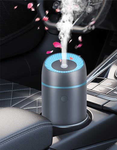 Tragbarer Auto-Aromatherapie-Diffusor – 100 ml Mini-Ultraschall-Diffusor für ätherisches Öl & Luftbefeuchter – USB-betrieben für Fahrzeug, Zuhause, Büro, Schlafzimmer, kompakt und leise von WREWING