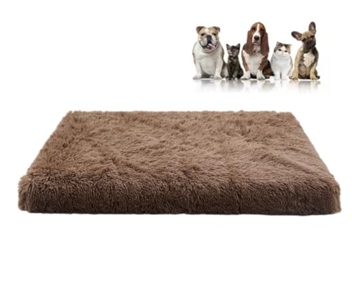 WREWING Großes flauschiges, beruhigendes Anti-Angst-Bett für Hunde und Katzen, waschbare Plüsch-Kunstfell-Haustiermatratze mit weicher, warmer, rutschfester Unterseite von WREWING