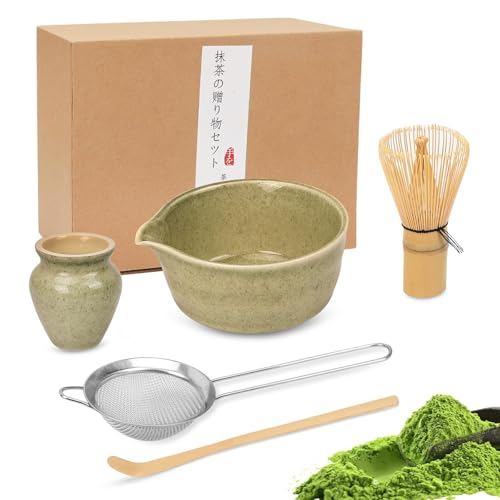 WREWING Matcha-Tee-Zubereitungsset – Bambus-Schneebesen, Chawan-Schüssel, Schaufel und Ablage | für authentische japanische Teerituale WREWING Matcha-Tee-Zubereitungsset – Bambus-Schneebesen, Chawan-Schüssel, Schaufel und Ablage | für authentische japanische Teerituale von WREWING