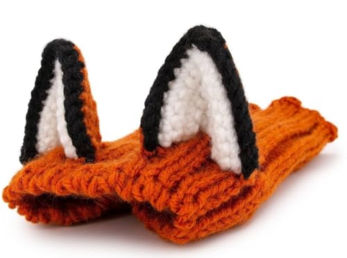 WREWING Strick-Tiermützen für Haustiere – warmes Winterkostüm, Vielfalt für Halloween, Multi-Tier-Strickhauben (S) von WREWING