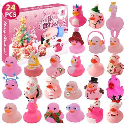 Weihnachten Advent Countdown Blind Box Kalender - Gummiente Wasserspielzeug - Toll für Jungen & Mädchen von WREWING