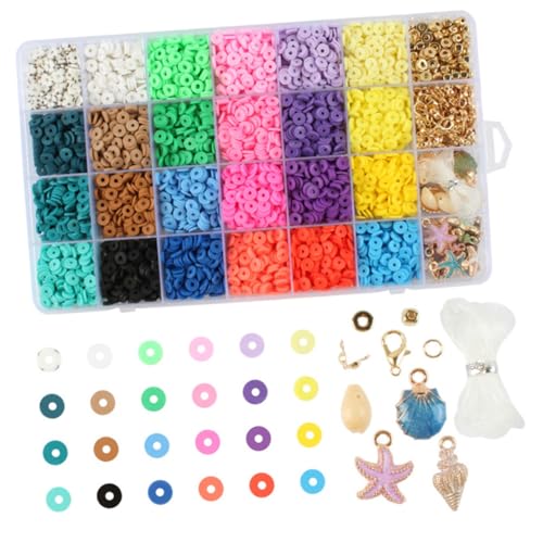 WRITWAA 1 Schachtel Fächer Polymer Clay Perlen Mittlere DIY Schmuckperlen für Armbänder und Halsketten Sicheres Polymerton Material Langlebiges Bastelzubehör für Schmuckherstellung WRITWAA 1 Schachtel Fächer Polymer Clay Perlen Mittlere DIY Schmuckperlen für Armbänder und Halsketten Sicheres Polymerton Material Langlebiges Bastelzubehör für Schmuckherstellung von WRITWAA