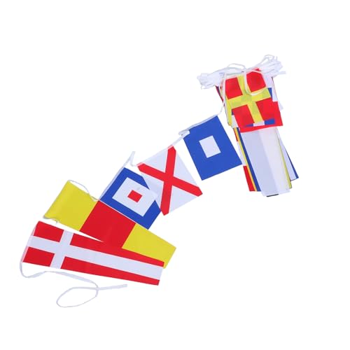 WRITWAA 1 String-Signalflaggen: Internationale Signalcode-Flagge der Marine, Dekorationsbanner mit maritimem Thema, Dekoration für Zuhause/Boot/Schiff/Schiff von WRITWAA