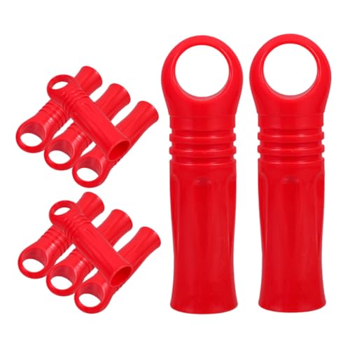 WRITWAA 10 Stück Rote Kunststoff Ersatzgriff Endkappen für Mopphandgriff Langlebige Ergonomische Griffe mit Aufhänger Geeignet für Mopp Besenstiele Vielseitig und Zuverlässig von WRITWAA