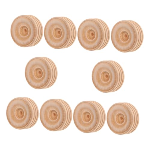 WRITWAA 10 Stück Teiliges Miniatur Holzräder DIY Handwerk Räder Kleinwagen Ersatzteile für Modellautos Lernspielzeug zur Feinmotorik Originelles Basteln von WRITWAA