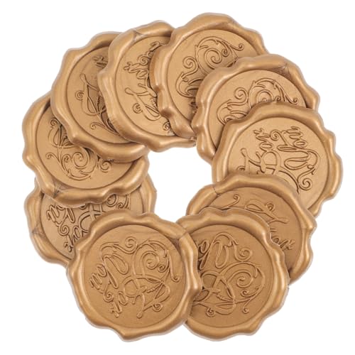 WRITWAA 10 Stück Teiliges Wachssiegel Aufkleber Retro Umschlag Siegel Sticker Selbstklebend für Hochzeit Geburtstag Geschenkverpackung Einladungskarten Dekoration Vintage Kupferfarbe WRITWAA 10 Stück Teiliges Wachssiegel Aufkleber Retro Umschlag Siegel Sticker Selbstklebend für Hochzeit Geburtstag Geschenkverpackung Einladungskarten Dekoration Vintage Kupferfarbe von WRITWAA