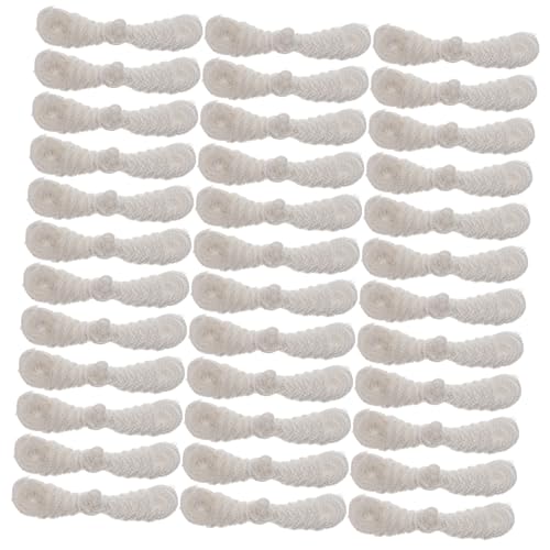 WRITWAA 100 Stück Chinesische Knotenknöpfe Kleine Weiße Verschlussknöpfe für DIY nähen Feine Handwerkskunst Praktische Froschknöpfe Passend für Tang anzug Cheongsam und Traditionelle von WRITWAA