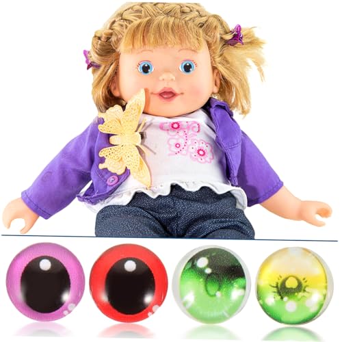 WRITWAA 100 Stück DIY Kunststoffaugen für Bastelarbeiten Realistische Puppenaugen für Handarbeiten Vielseitige Dekoration für Puppen und Modellbau WRITWAA 100 Stück DIY Kunststoffaugen für Bastelarbeiten Realistische Puppenaugen für Handarbeiten Vielseitige Dekoration für Puppen und Modellbau von WRITWAA