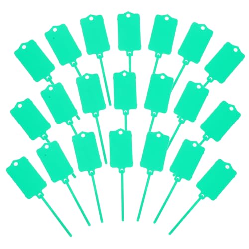WRITWAA 100 Stück Grüne Kunststoff Zahlverschlüsse mit Selbstsicherndem Mechanismus Doppelseitig Beschreibbare Wasserdichte und Versandetiketten Wiederverwendbar Flexible und Robuste von WRITWAA