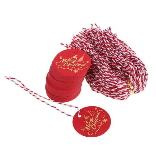 WRITWAA 100 Stück Weihnachtsanhänger aus Dickem Papier mit Baumwollfaden Edle Tags mit Merry Christmas Aufdruck Vielseitig für Verpackung Diy Deko und Festtagsfeiern Rot WRITWAA 100 Stück Weihnachtsanhänger aus Dickem Papier mit Baumwollfaden Edle Tags mit Merry Christmas Aufdruck Vielseitig für Verpackung Diy Deko und Festtagsfeiern Rot von WRITWAA