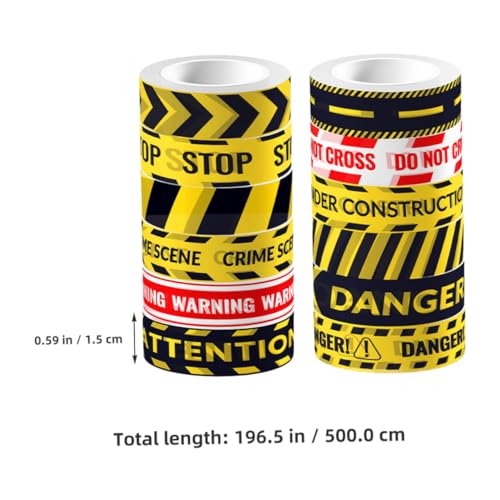 WRITWAA 12 Rollen Transparentes DIY Washi Tape mit Warnsprüchen Selbstklebendes Scrapbook Tape Leicht Abreißbar Klebt Stark ohne Rückstände Vielseitig für Planer Tagebücher Karten und von WRITWAA