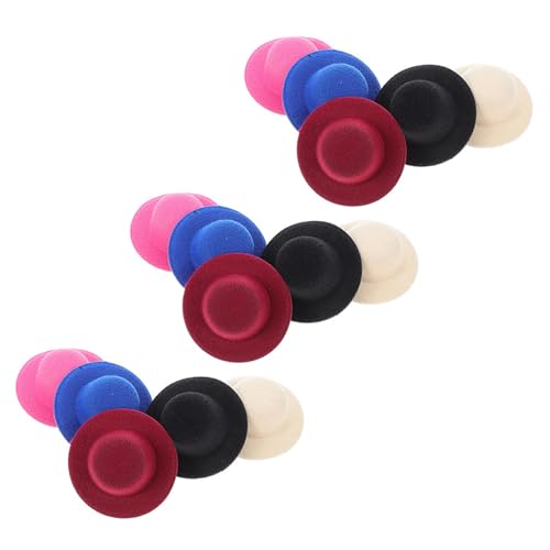 WRITWAA 15 Stück Teiliges Miniatur Puppenhüte Farbige DIY Bastelaccessoires Kreative Kleine Filzhüte für Puppen Vielseitige Handarbeitsmaterialien Geeignet für Puppendeko und von WRITWAA