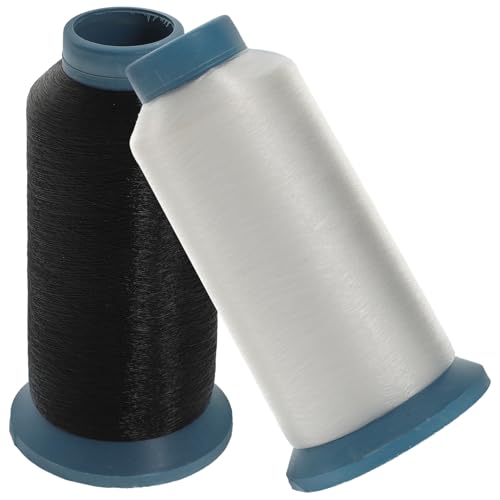 WRITWAA 2 Rollen Nylonschnur Nähgarn Starkes Nähgarn für Hand Nähmaschinen Nähen Dunkel für Reparatur und DIY Projekte von WRITWAA