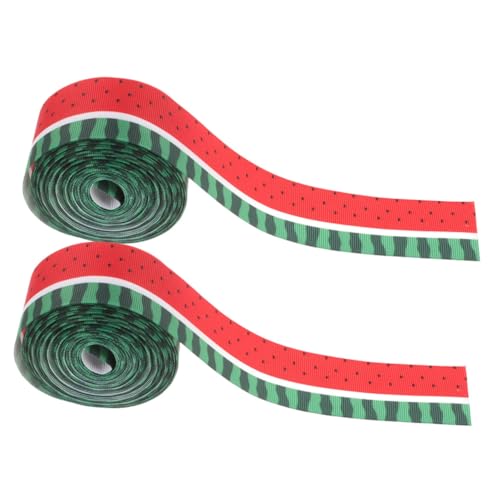 WRITWAA 2 Rollen Wassermelonen Ripsband Polyesterband mit Hitzebeständigem Farbdruck Langlebig Strukturiert für Geschenkverpackungen Sommer-dekorationen und DIY Bastelprojekte WRITWAA 2 Rollen Wassermelonen Ripsband Polyesterband mit Hitzebeständigem Farbdruck Langlebig Strukturiert für Geschenkverpackungen Sommer-dekorationen und DIY Bastelprojekte von WRITWAA