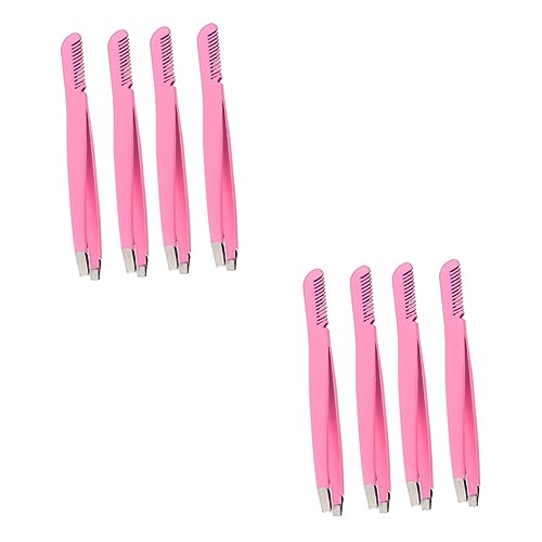 WRITWAA 2 Sätze Teiliges Diagonal Pinzette Mit Augenbrauenclip Und Wimpern Pinzette Augenbrauenwerkzeug Mit Bürste Praktisch Für Augenbrauen Und Anbringen Von Wimpern 4 Stück * 2 von WRITWAA
