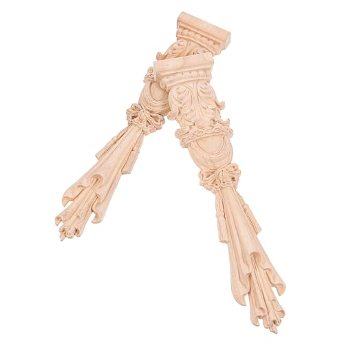 WRITWAA 2 Stück Europäische Vintage Holzapplikationen Geschnitzte Holzornamente Wand Möbeldekoration für Türen Schränke und Kaminverkleidungen von WRITWAA