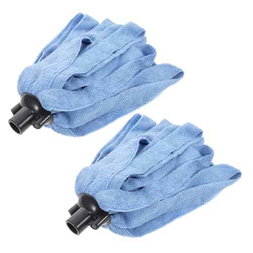 WRITWAA 2 Stück Moppkopf Ersatzmopp Reiniger Wiederverwendbare Mopp Pads Schwammmopp Mikrofasermopp Staubmopp Rotierender Mopp Ersatzmopp Nachfüllpackung Flachmopp Tücher von WRITWAA