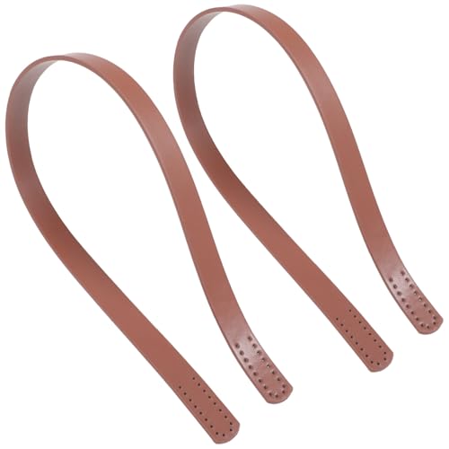 WRITWAA 2 Stück Pu Leder Taschenhenkel mit Lochdesign Robust und Leicht DIY Ersatzgriffe für Handtaschen Clutches und Umhängetaschen Klassische Farbe für Damen und Geschenkideen von WRITWAA