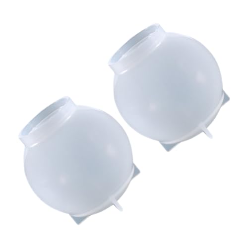WRITWAA 2 Stück Runde Silikonform für DIY Kristallkugel Basteln Flexible Wiederverwendbare Gießform für Harz Kerzen Schmuck und Dekoration Leicht zu Reinigen Langlebiges Material von WRITWAA