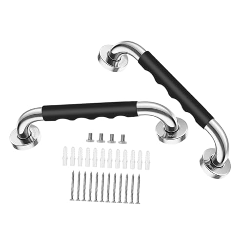 WRITWAA 2 Stück Rutschfeste Handläufe Wannenhaltegriffe für Senioren Wannenschiene Haltegriffe im Bad Haltegriffe rutschfest Duschbars Handlauf aus Edelstahl 201 Edelstahl Silver von WRITWAA