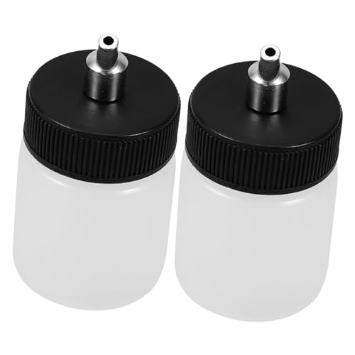 WRITWAA 2 Stück Teiliges Airbrush farbbehälter Kunststoff Austauschbare Pigmentbecher für Präzises Sprühen Große Kapazität Tropffreies Design für Vielseitige Airbrush Wiederverwendbar von WRITWAA