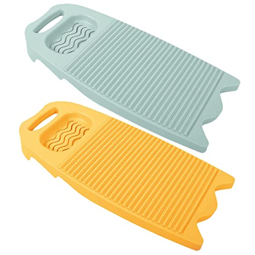 WRITWAA 2 Stück Wäschebrett mit Seifenhalter Rutschfestes Handwaschbrett für Strapazierfähiges Material Einfache für Handwäsche von Kleidung Platzsparendes Design von WRITWAA