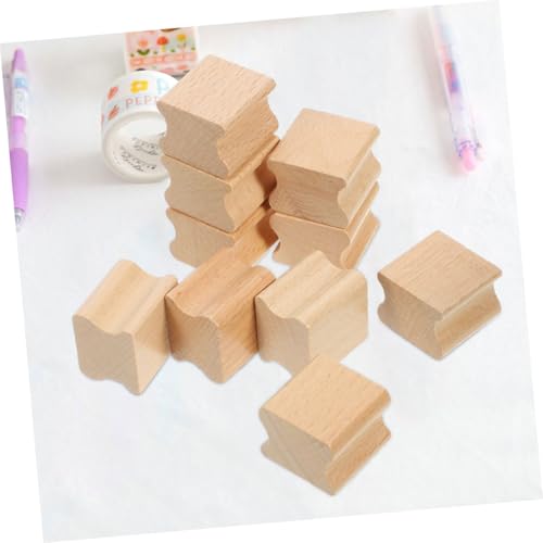 WRITWAA 20 Stück Blanko Holzstempel mit Rillen für DIY Schnitzen Holzstempelblöcke Basteln Scrapbooking Tragbar Robust WRITWAA 20 Stück Blanko Holzstempel mit Rillen für DIY Schnitzen Holzstempelblöcke Basteln Scrapbooking Tragbar Robust von WRITWAA