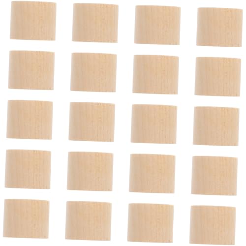 WRITWAA 20 Stück Teiliges Birkenholz Zylinder Bastelholz Kleine Runde Holzblöcke zum DIY Basteln Unbehandelte Robuste Holzsäulen für Kreative Handarbeiten und Dekorationen von WRITWAA