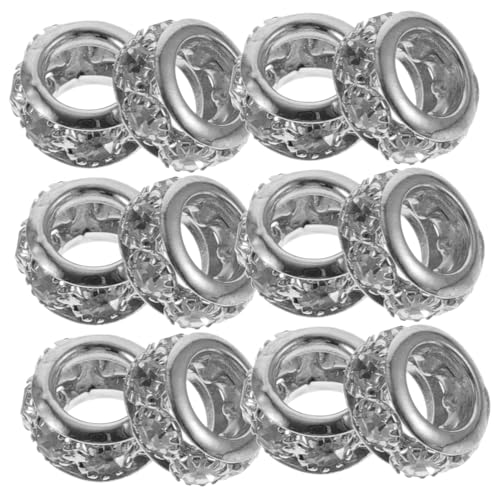 WRITWAA 20 Stück Teiliges Rondelle Spacer Perlen mit Strassinlay DIY Schmuckperlen für Armbänder Halsketten Silberfarbene Große Lochperlen Vielseitig Einsetzbar für Bastelprojekte WRITWAA 20 Stück Teiliges Rondelle Spacer Perlen mit Strassinlay DIY Schmuckperlen für Armbänder Halsketten Silberfarbene Große Lochperlen Vielseitig Einsetzbar für Bastelprojekte von WRITWAA