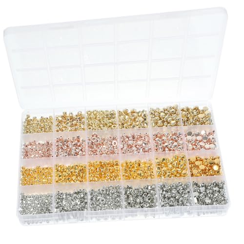 WRITWAA 2160 Stück Teiliges DIY Perlen Kunststoff Schmuckperlen für Armbänder Basteln Bunte Spacer Perlen Pastellfarben Glatte Oberfläche für Individuelle Schmuckherstellung und von WRITWAA