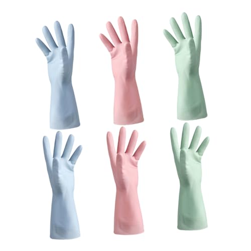 WRITWAA 3 Paare Wasserdichte Wiederverwendbare Haushalts Handschuhe Robust Vielseitig für Geschirrspülen Gartenarbeit Farblich Sortiert Langlebig und Komfortabel WRITWAA 3 Paare Wasserdichte Wiederverwendbare Haushalts Handschuhe Robust Vielseitig für Geschirrspülen Gartenarbeit Farblich Sortiert Langlebig und Komfortabel von WRITWAA