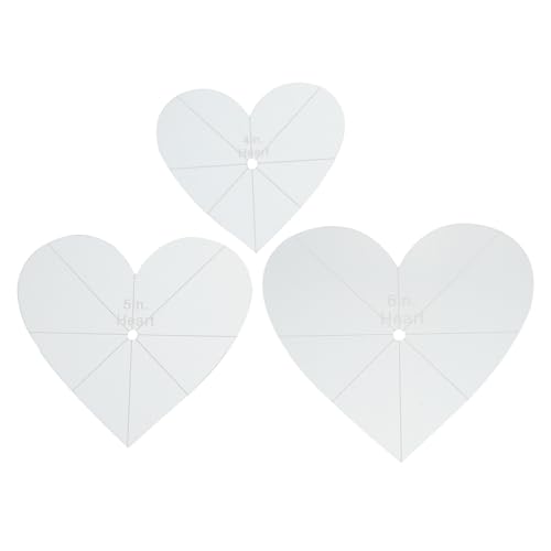 WRITWAA 3 Stück Herzförmiges Patchwork lineal Quilting tool für Nähen Anfänger Vielseitig Praktisch Langlebig Effiziente DIY Stickerei Schablone WRITWAA 3 Stück Herzförmiges Patchwork lineal Quilting tool für Nähen Anfänger Vielseitig Praktisch Langlebig Effiziente DIY Stickerei Schablone von WRITWAA