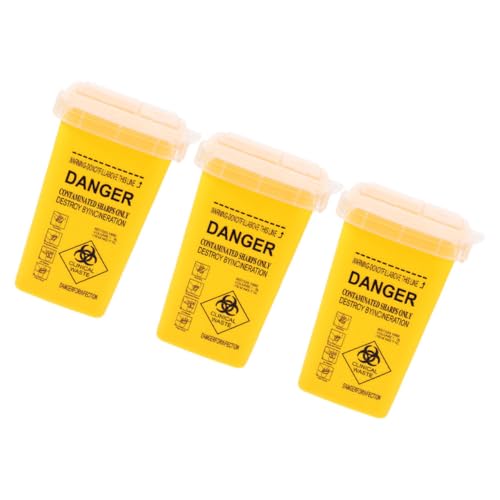 WRITWAA 3 Stück Kleiner Sharps Container mit Sicherem Klappdeckel Leichter Aufbewahrungsbehälter für Scharfe Gegenstände für Medizinische Abfälle in Labor und Tattoo studio WRITWAA 3 Stück Kleiner Sharps Container mit Sicherem Klappdeckel Leichter Aufbewahrungsbehälter für Scharfe Gegenstände für Medizinische Abfälle in Labor und Tattoo studio von WRITWAA