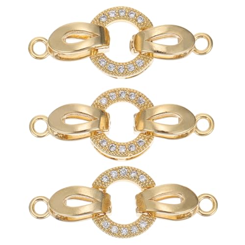 WRITWAA 3 Stück Vergoldeter Zirkonia Schmuckverbinder DIY Armbandverschluss Karabinerhaken für Handgefertigte Halsketten und Armbänder Zubehör WRITWAA 3 Stück Vergoldeter Zirkonia Schmuckverbinder DIY Armbandverschluss Karabinerhaken für Handgefertigte Halsketten und Armbänder Zubehör von WRITWAA