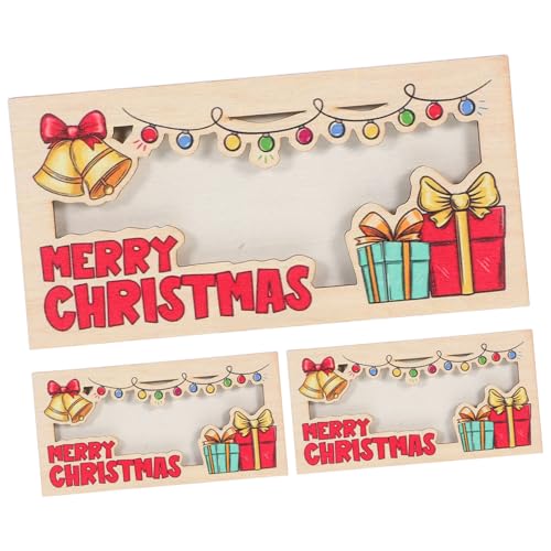 WRITWAA 3 Stück Weihnachts Geldhalter aus Holz Kompakter Cash Organizer mit Elegantem Muster Vielseitiger Kartenhalter für Bargeld Visitenkarten und Fotos Robustes Design als Festliches WRITWAA 3 Stück Weihnachts Geldhalter aus Holz Kompakter Cash Organizer mit Elegantem Muster Vielseitiger Kartenhalter für Bargeld Visitenkarten und Fotos Robustes Design als Festliches von WRITWAA