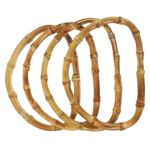 WRITWAA 4 Stück D förmige Bambus Taschengriffe Dicke Leichte Handtaschenhenkel mit Schlitz Praktische DIY Handtaschen zubehör Lackierte Holzgriffe als Ersatz für Geldbörsenrahmen WRITWAA 4 Stück D förmige Bambus Taschengriffe Dicke Leichte Handtaschenhenkel mit Schlitz Praktische DIY Handtaschen zubehör Lackierte Holzgriffe als Ersatz für Geldbörsenrahmen von WRITWAA