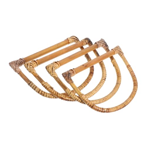WRITWAA 4 Stück Natürliche Massivholz Taschengriffe Rattan Handgriff Handgefertigte DIY Zubehör für Taschen Herstellung Vintage Griff Zubehör Zufällige Farbe Zufällige Farbe WRITWAA 4 Stück Natürliche Massivholz Taschengriffe Rattan Handgriff Handgefertigte DIY Zubehör für Taschen Herstellung Vintage Griff Zubehör Zufällige Farbe Zufällige Farbe von WRITWAA