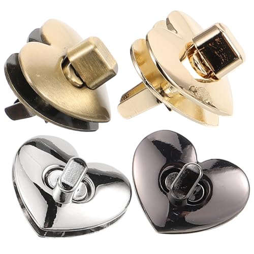 WRITWAA 4 Stück Teiliges Herzförmige Bag Locks aus Edelstahl Robuste Taschenverschlüsse als Ersatz für Handtaschen Geldbörsen Koffer und Lederwaren Langlebiges Metall in Gold Antik WRITWAA 4 Stück Teiliges Herzförmige Bag Locks aus Edelstahl Robuste Taschenverschlüsse als Ersatz für Handtaschen Geldbörsen Koffer und Lederwaren Langlebiges Metall in Gold Antik von WRITWAA